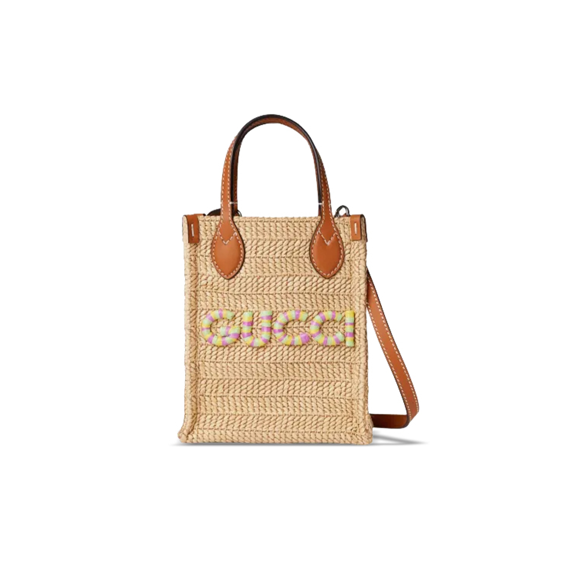 GUCCI MINI RAFFIA BLEND VISCOSE SHOULDER BAG 780083 (18.5*14*8cm)